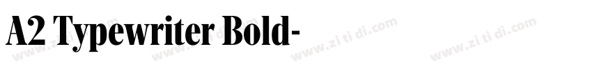 A2 Typewriter Bold字体转换